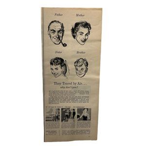 Vintage 1958 Print Ad United Aircraft Corporation Air Travel Airplanes